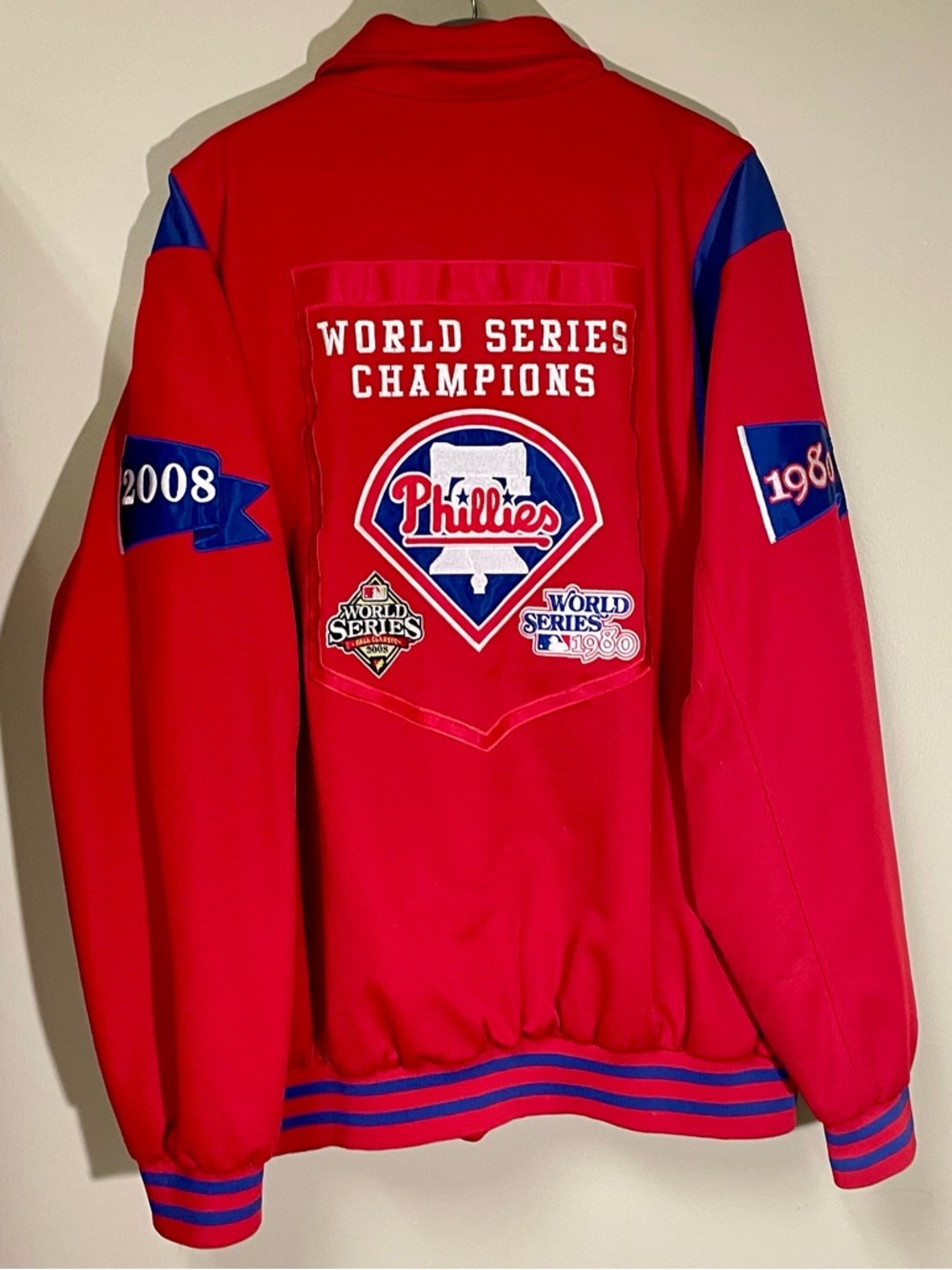 Men’s XXL Philadelphia Phillies World Series Champions Track Jacket- full zip
